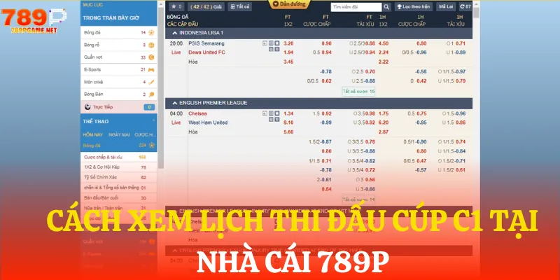 Cách xem lịch thi đấu C1 mới nhất tại nhà cái siêu đơn giản